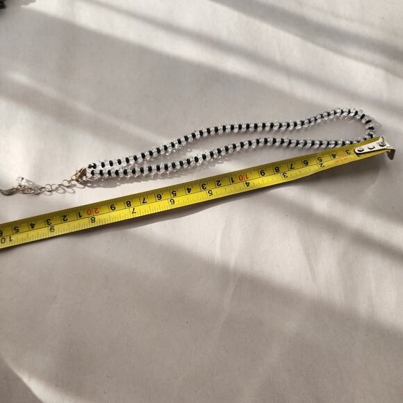 Deb Guyot Sterling Silver Herkimer Diamond Quartz Onyx Choker Necklace 18" - Picture 9 of 12